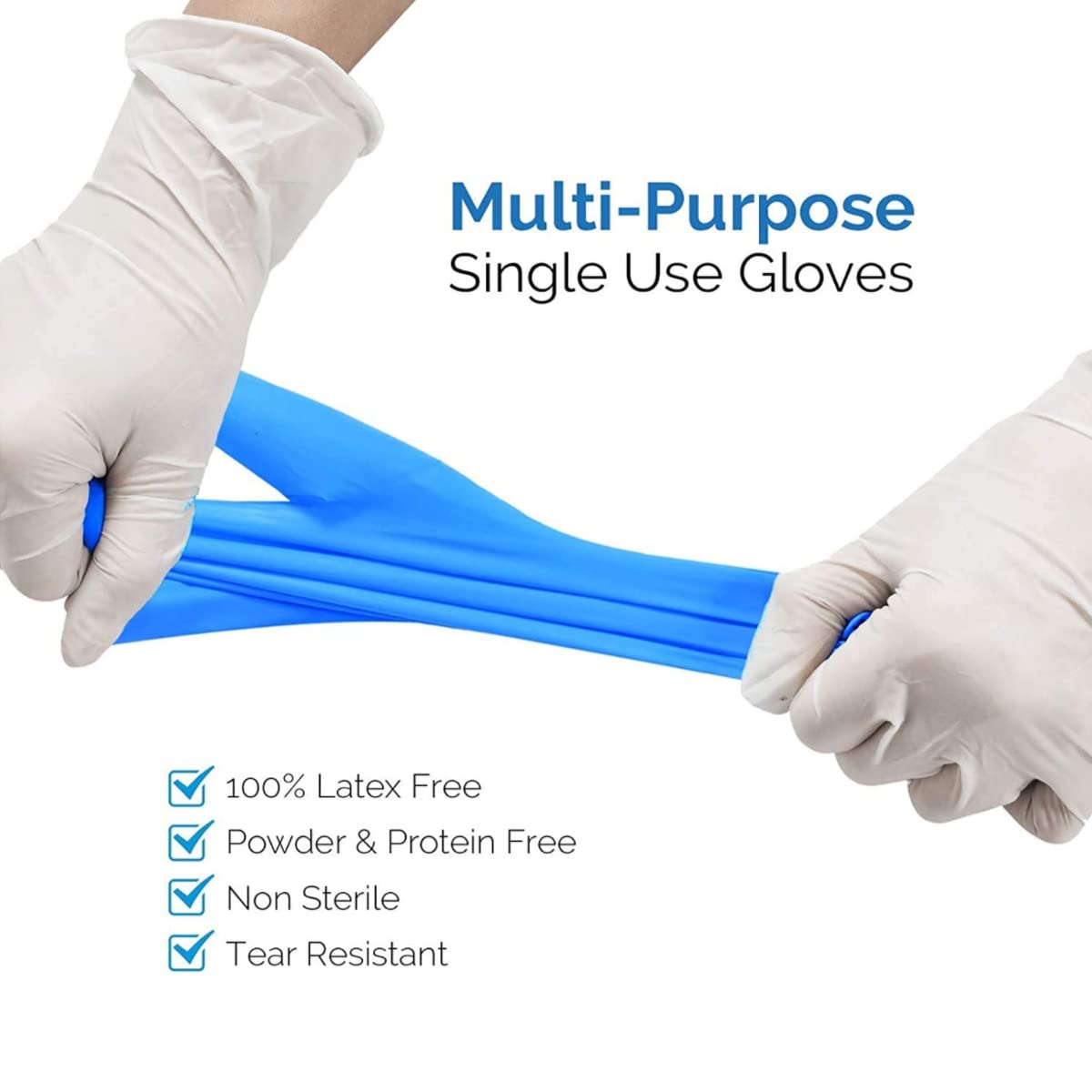 1000 PCS Basic Medical Synmax Vinyl Exam Gloves - Latex-Free & Powder-Free