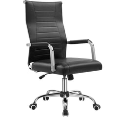 Modern PU Leather Office Desk Chair Mid Back Computer Chair Conference Chair