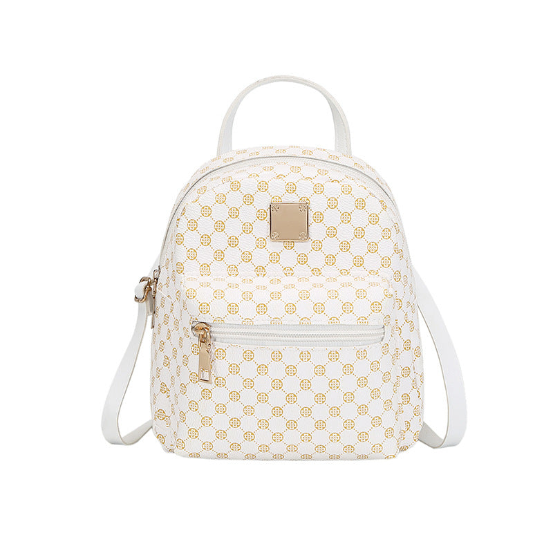 Checkered Pattern Mini Backpack, Women's Fashion Pu Backpack For Work &  Travel, Simple Two-way Backpack With Adjustable Strap - Temu Italy